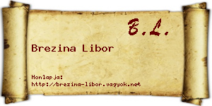 Brezina Libor névjegykártya